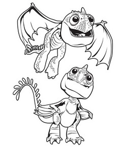 coloriage dragons 2 les bebes dragons